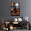 Black Cat Jack O Lantern Canvas Wall Art  60x90cm