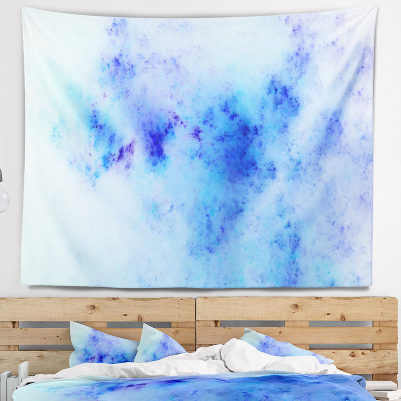 Tapisserie bleu ciel starry abstract light, H 32 po x l 39 po