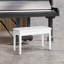 Banc de piano, fauteuil de piano en duo avec coussin rembourré en similicuir et structure en bois, banc à clavier capitonné, blanc