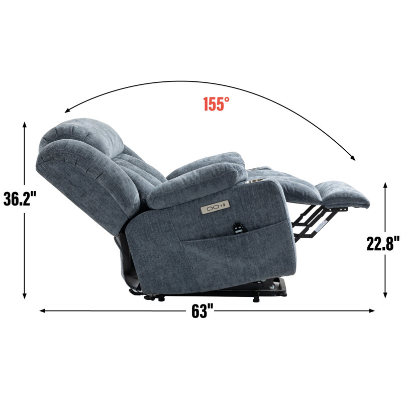 Fauteuil inclinable Biggins, Bleu