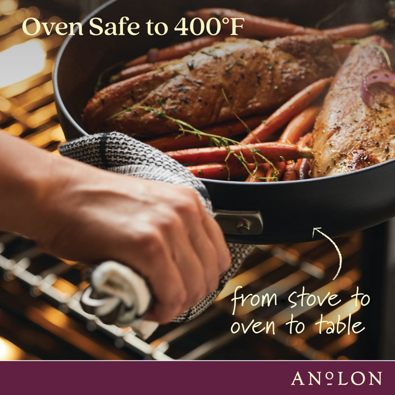 Anolon Advanced Home Hard Anodized Nonstick Stockpot With Lid, 10 Quart, Onyx
