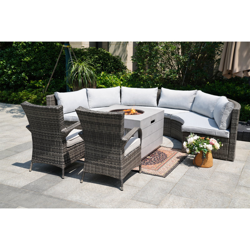 8 - Person Patio Conversation Set with Cushions