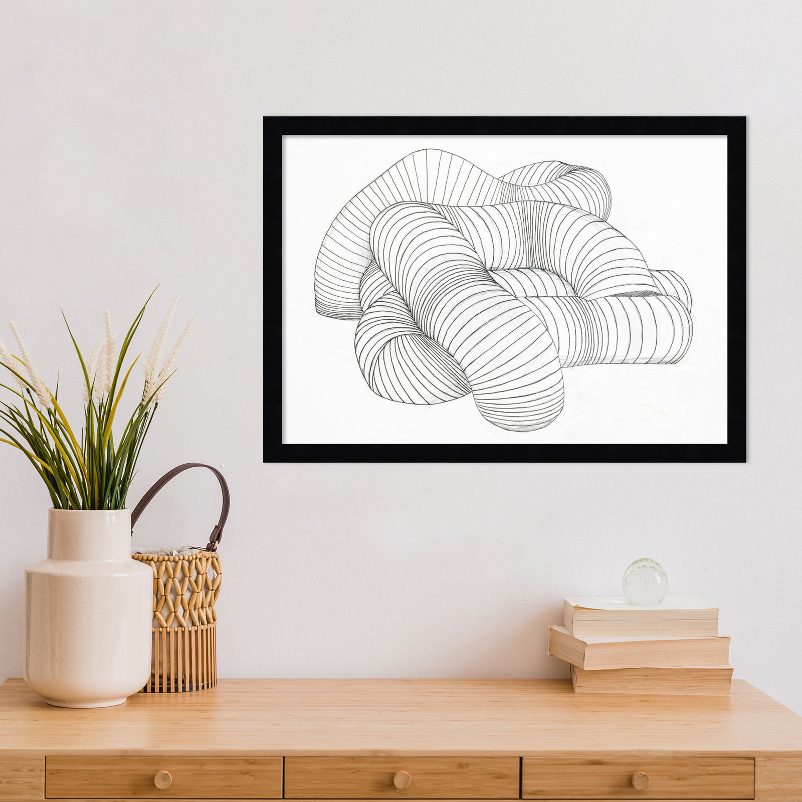 Grudie Hydro Pipes Print by Alex Dunn, Black, 15" H x 21" W x 1" D