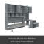 Lit escamotable simple avec placard, tiroirs et bureau-1739216335