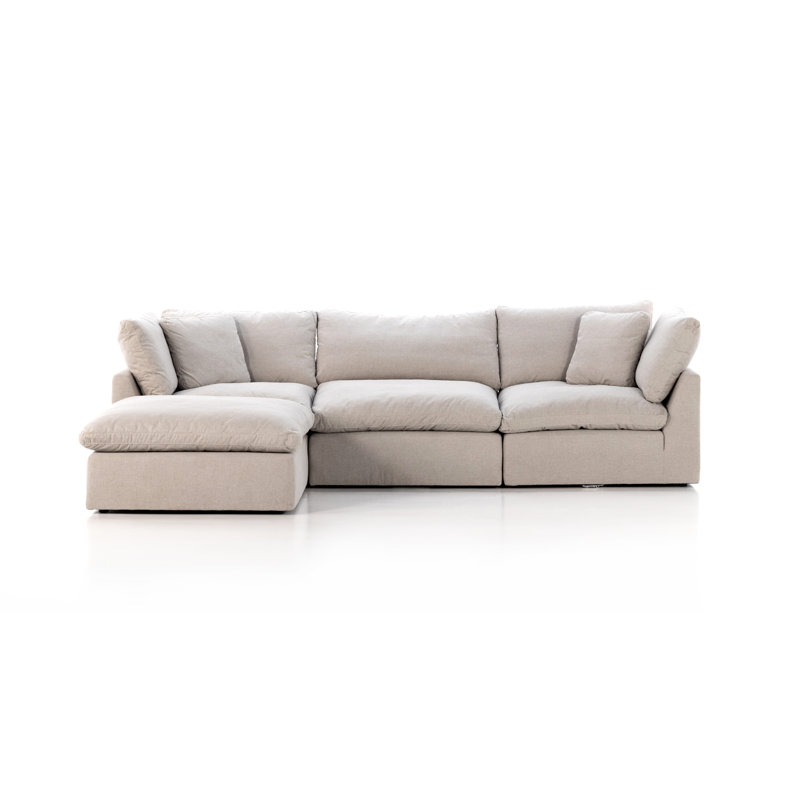 Stevie Modular Sectional, Beige Polyester