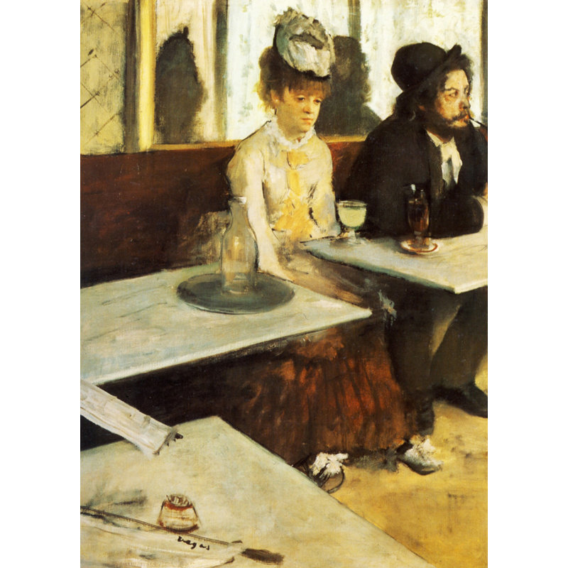 The Absinthe Drinker, 24" H x 17" W