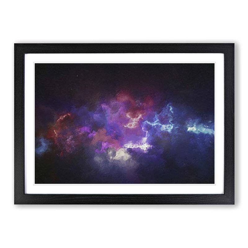 Universe Vol.37 in Abstract - Picture Frame Graphic Art Print, 62cm H x 87cm W x 2cm D, Black Framed