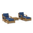 Ensemble de conversation d'extérieur pour 2 personnes avec coussins Madera