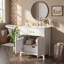 Meuble-lavabo de 30 pouces avec lavabo en céramique et beaucoup de rangement - le choix parfait pour les petites salles de bain