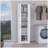 Lilo Storage Cabinet, Broom Hangers, Internal Shelves -White