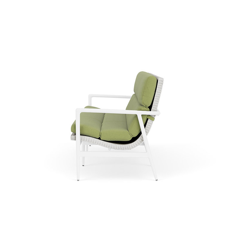 Cascade Outdoor 3 - Seat Patio Sofa, Unearth Spring, Matte White