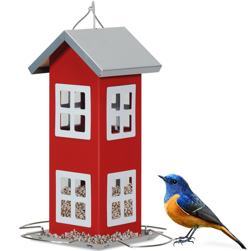 Abdihakim Metal Hanging Feeding Station, Red