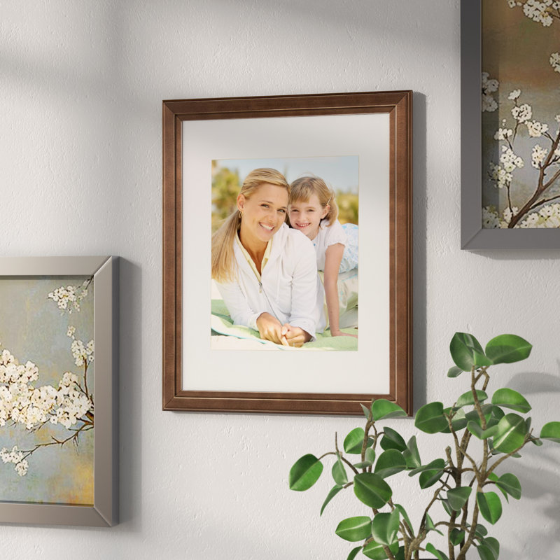 Cadre 6 photos simple en bois mat Loven, Gris, 8 po x 10 po