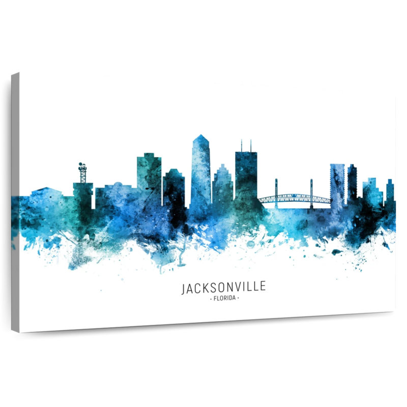 Jacksonville Florida Skyline II, 34" H x 51" W