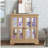 LED Curio Display Cabinet,Antique Display Cabinet with Adjustable Shelves,Retro Design Quality Showcase with Lattice Doors Elegant Bookcase and Storage Cabinet for Home Decor and Organization-635309235