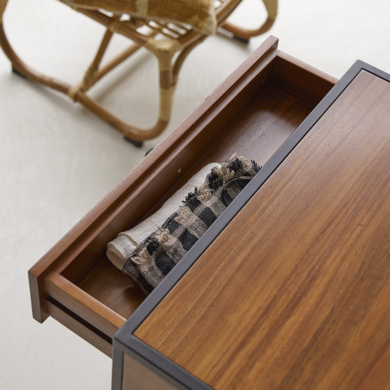Agra Solid Wood Top Console Table, 71cm H x 60cm W x 30cm D
