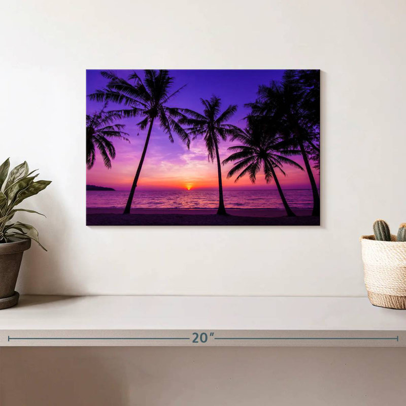 Gillard, mauve, rose, coucher de soleil, H 8 po x l 12 po