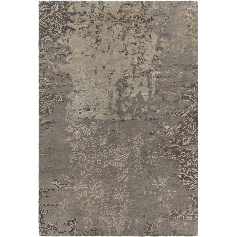 Rupec Patterned Contemporary Gray/Beige Area Rug