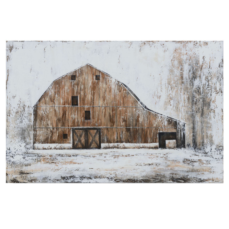 Rustic Farmhouse Barn Canvas Wall Art