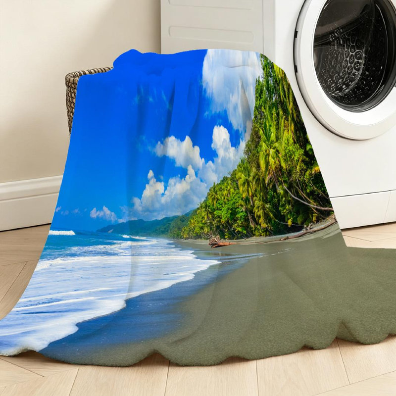 Jeté en flanelle de polaire bleue ultra douce, Jeté 30 po x 40 po