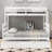 Solid Wood Twin XL over Queen Bunk Bed with Trundle & Ladder – Space-Saving, Durable, Safe Design,White-1582708121