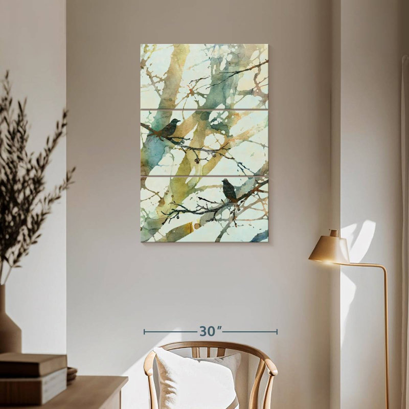 Harnek Botanical Birds II, H 57 po x l 36 po