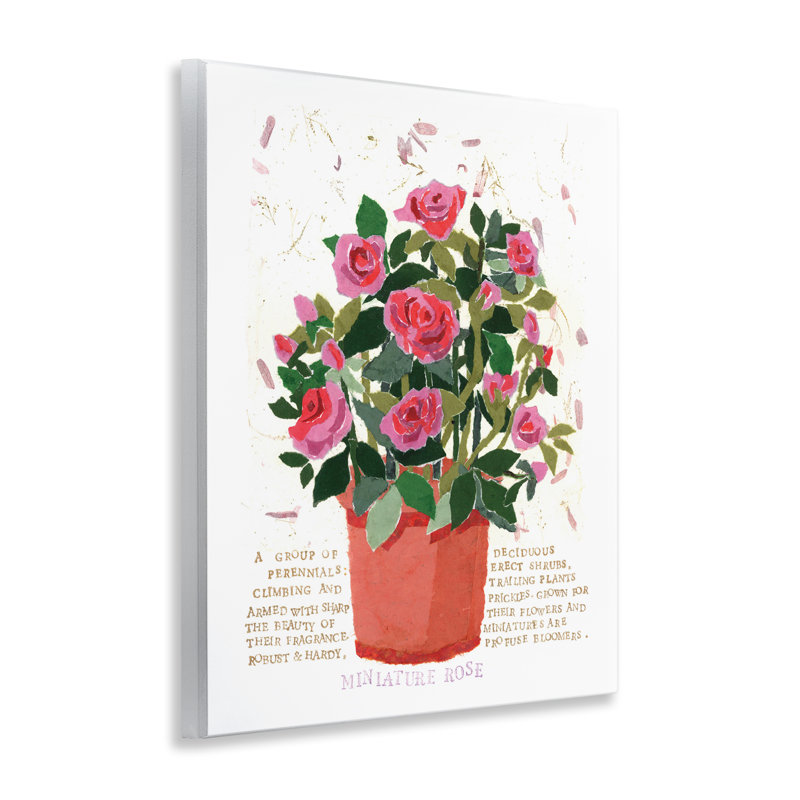 «Mini Roses Bouquet», art mural sur bois par Nancy Overton