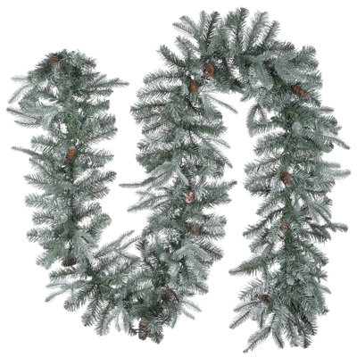 108" Frosted Pre-Lit Christmas Garland