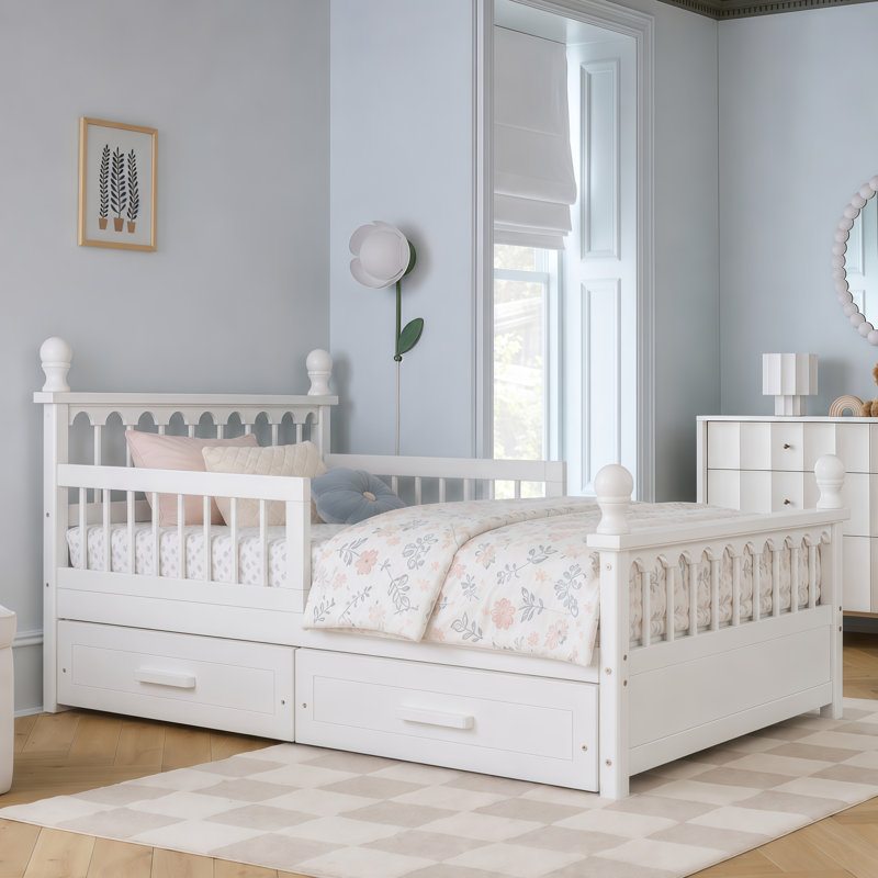 Lit plateforme pour enfant Sawyer, Lit simple, Blanc
