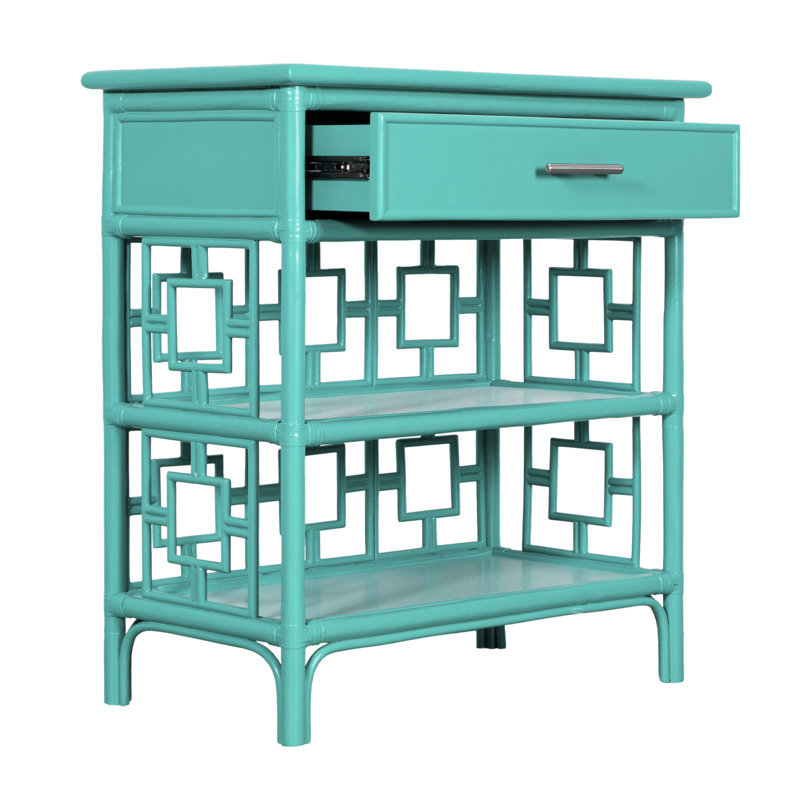 Sobe End Table with Storage, Blue