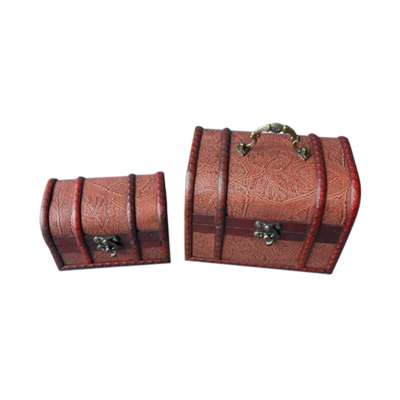 Faux Leather Decorative Trunk