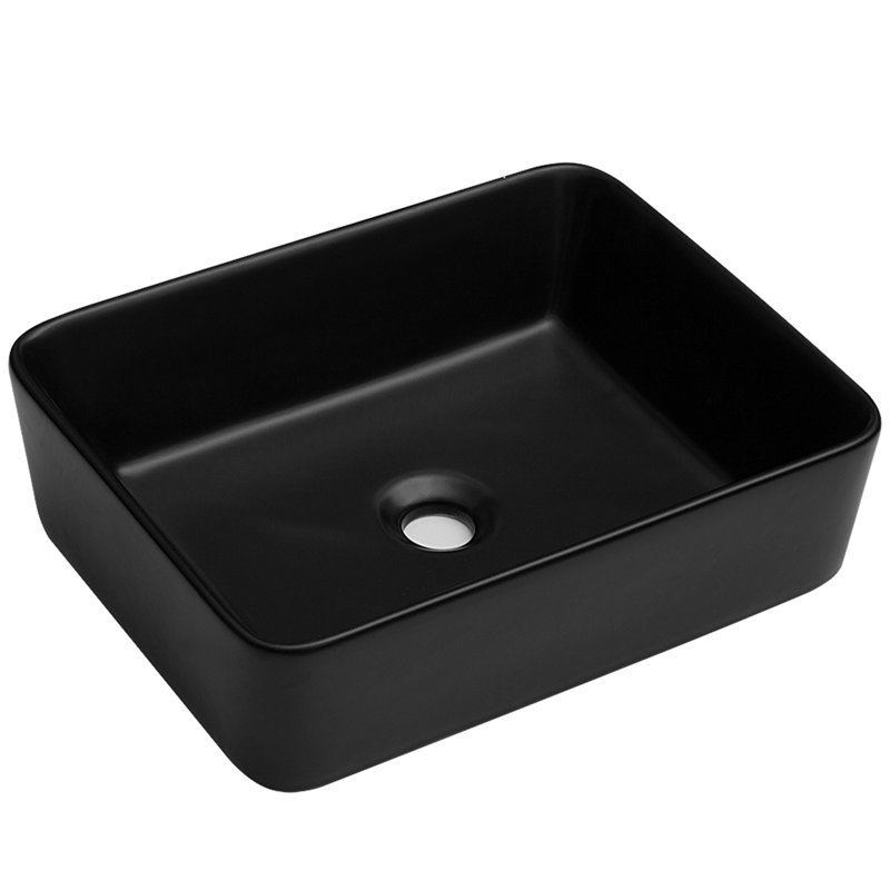 MONSFEST 15'' Ceramic Rectangular Bathroom Sink