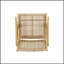 Ensemble de 2 fauteuils club d'extérieur en osier tissé BRAXTON, structure en bois d'acacia durable, design rustique et moderne