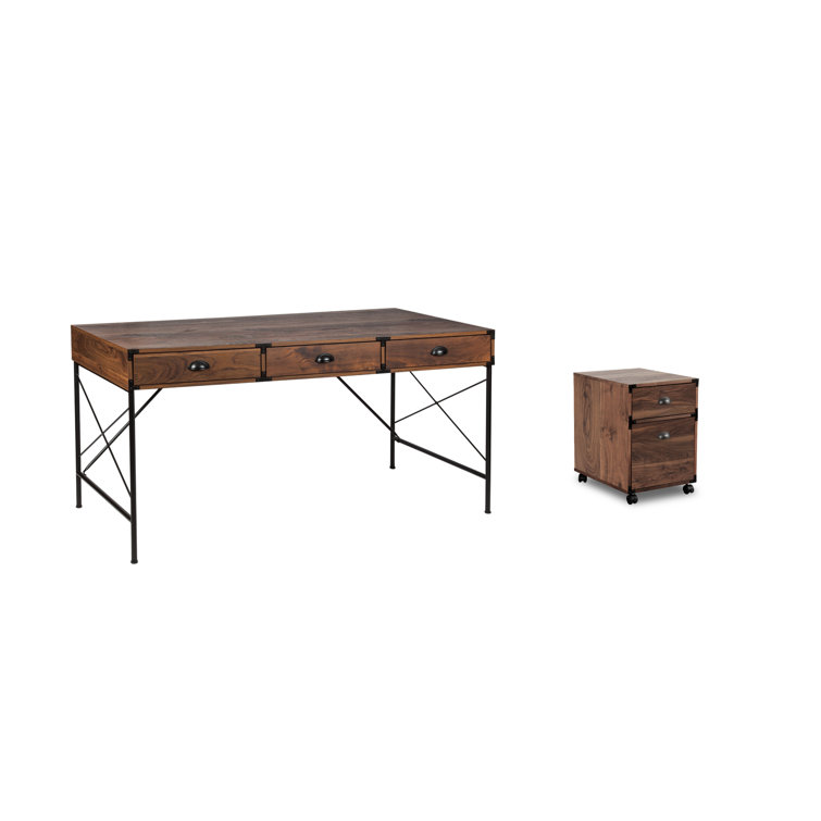 Wycombe 2 Piece Rectangular Writing Desk Office Set