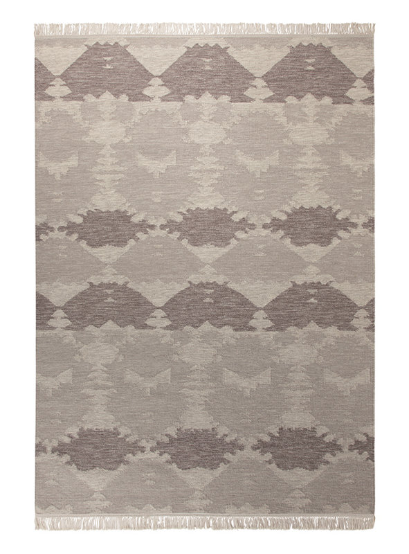 Denim Batik Hand Woven Wool Grey Rug, 130  x 190cm