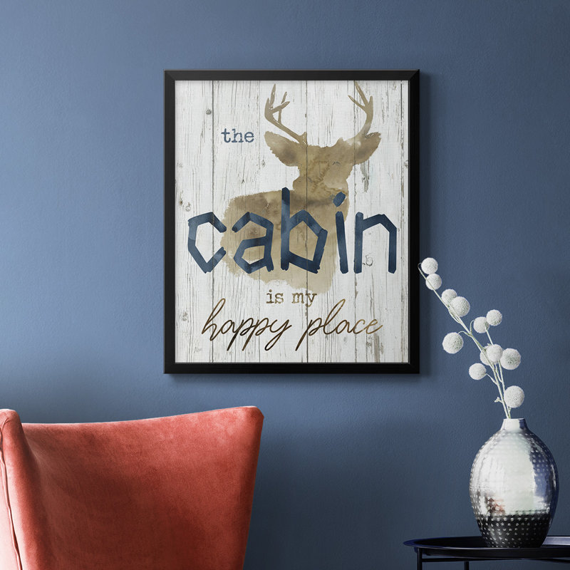 Toile encadrée de qualité supérieure Happy Place - prête à être accrochée, Argent patiné, H 24 po x l 20 po