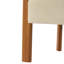 Fauteuil rembourré en tissu avec structure en bois d'hévéa (ensemble de 2)