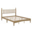 Lit plateforme en bois avec tête de lit en forme de gourde, style rétro et support en lattes de bois robuste pour un sommeil confortable