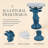 Modern Abstract Deer Side Table, Geometric Low Poly Animal End Table with Round Top, 25.6" Unique Art Statue Nightstand for Living Room & Kids Room - Blue-1916386305