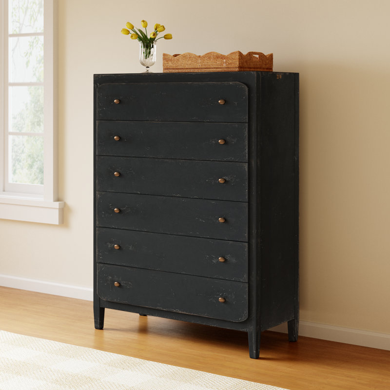 Chamberlain 45'' W 6 - Drawer Dresser, Black