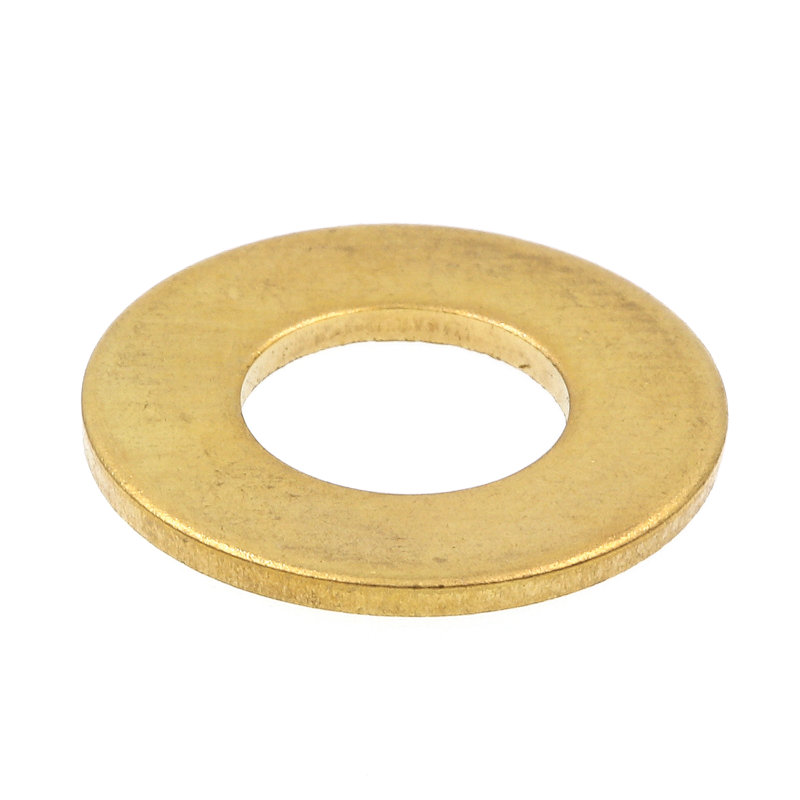 Rondelles plates, SAE, diamètre extérieur de 3/8 po x 7/8 po, laiton massif (paquet de 15), H 4,15 po x l 3,8 po x P 0,35 po