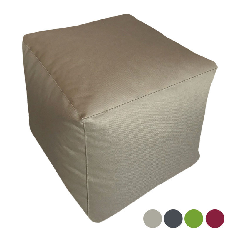 Darrion 45cm Wide Pouf Ottoman, Taupe