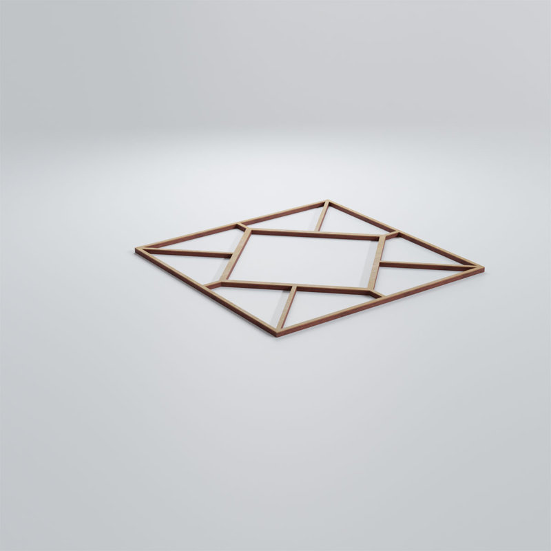 Panneaux muraux décoratifs en bois Hudson, Bouleau, H 7 3/8 po x l 7 3/8 po x P 1/4 po