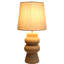 Lampe de chevet en céramique 20 po H Gieze Global Brown Urban Home Decor pour bureau à domicile avec ampoule DEL 9 W