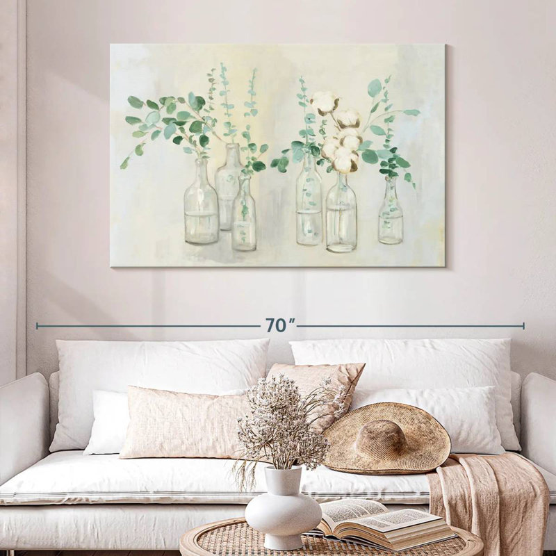 Harnek Cotton Field Blue Gray I, 32" H x 48" W