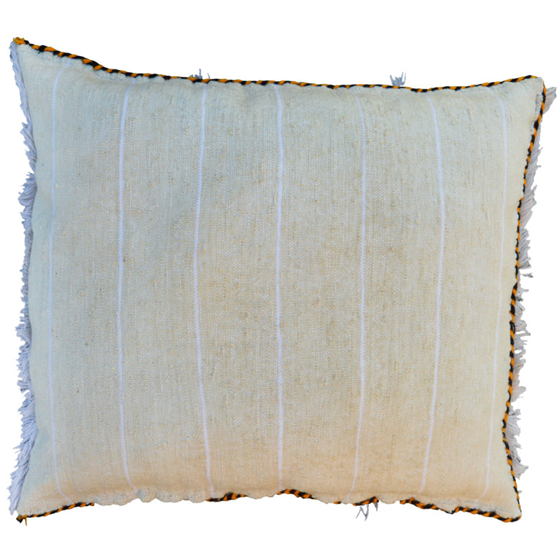 Geometric Reversible Throw Pillow, White
