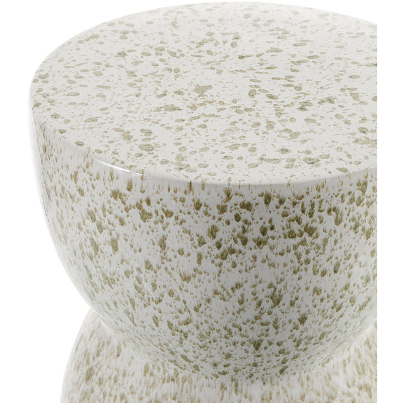 Goulven Accent Stool, Cream/Sage