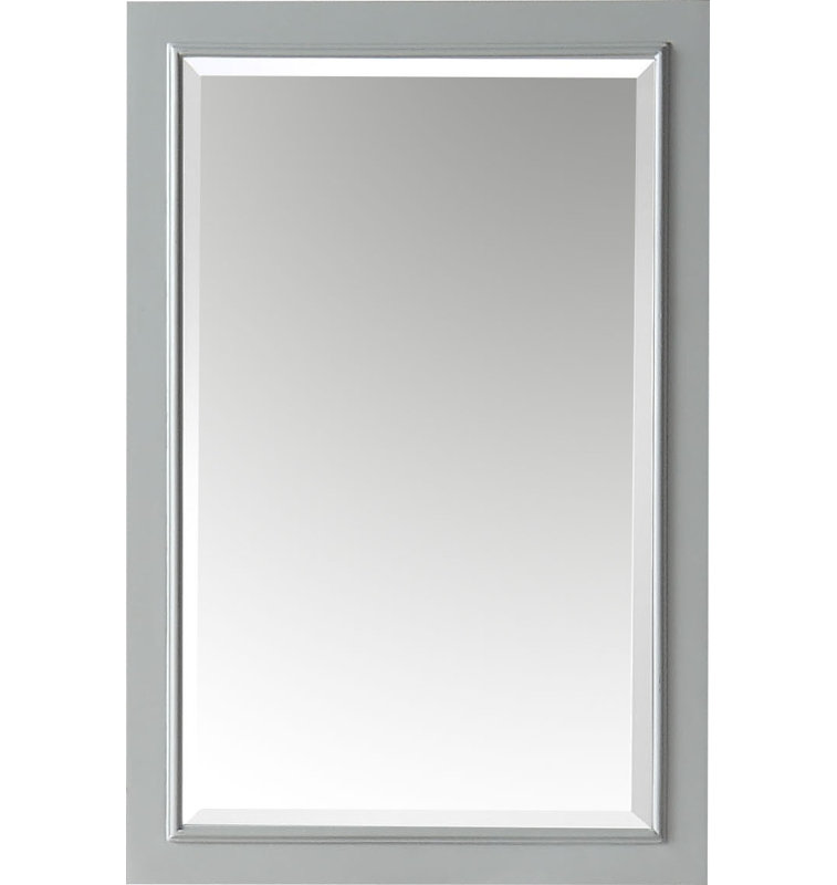 Miroir de salle de bain Carminda, Gris froid, H 30 po x l 20 po