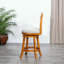 Tabouret pivotant à hauteur de comptoir - siège en tissu beige-1363391408