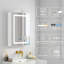 LED Bathroom Mirror Cabinet with Charging, Bathroom Storage Cupboard with Adjustable Shelves-1321196886-1321196885